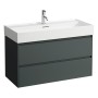 Vasque LAUFEN Kartell 100 x 46 cm, avec 1 trou de robinet, avec trop-plein - vue technique