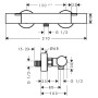 hansgrohe Ecostat Fine Duschthermostat Aufputz mit Temperaturbegrenzer - Produktansicht