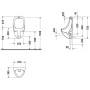 Duravit Urinal Ben, Zulauf von hinten - Detailansicht