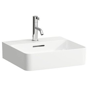 Lavabo à poser LAUFEN Val 45 x 42 cm avec trou de robinet, avec trop-plein