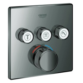 Ensemble thermostatique GROHE Grohtherm SmartControl avec 3 vannes d'arrêt, version carrée