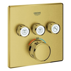 Ensemble thermostatique GROHE Grohtherm SmartControl avec 3 vannes d'arrêt, version carrée