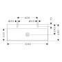 hansgrohe Xelu Q Lavabo 120 x 48 cm non lucidato, con 2x 1 foro miscelatore