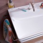 hansgrohe Xelu Q Lavabo 120 x 48 cm non lucidato, con 2x 1 foro miscelatore - vista tecnica