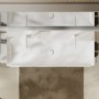 hansgrohe Xelu Q Lavabo 120 x 48 cm non lucidato, con 2x 1 foro miscelatore