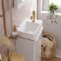 Robinet de lavabo monocommande hansgrohe Tecturis S 80 CoolStart économie d'eau+ sans bonde de vidage - vue détaillée