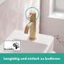 Robinet de lavabo monocommande hansgrohe Tecturis S 80 CoolStart économie d'eau+ sans bonde de vidage - vue technique