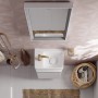 Lavabo hansgrohe Xelu Q con mensola a sinistra 36 x 25 cm - vista tecnica