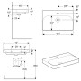 Lavabo Geberit Smyle Square 75 cm - photo produit