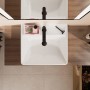 hansgrohe Xanuia Q Lavabo d'appoggio lucidato 550/480 con foro per rubinetto e troppopieno - vista tecnica