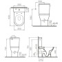 VitrA Integra Stand-WC VitrA Flush 2.0, open back, Tiefspüler ohne Spülrand