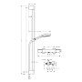 hansgrohe Pulsify Select S Brausesystem 105 3 Strahlarten Relaxation wassersparend - technische Ansicht