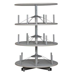 Colonna portadossier Wolfstahl a 3 piani, fino a 72 dossier, piani girevoli singolarmente, altezza 126 cm