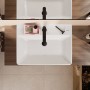 hansgrohe Xanuia Q Lavabo d'appoggio lucidato 650/480 con foro rubinetto e troppopieno - vista tecnica