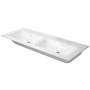 Meuble double vasque Duravit ME by Starck 130 cm sans trou pour robinet