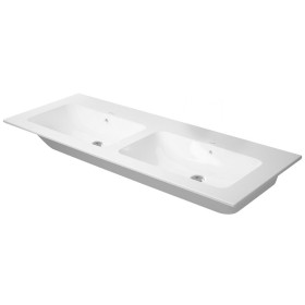 Meuble double vasque Duravit ME by Starck 130 cm sans trou de robinet