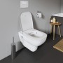 Duravit D-Code Rimless WC sospeso con scarico a pavimento - vista tecnica