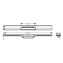 hansgrohe RainDrain Flex Fertigset Duschrinne 70 cm, kürzbar zur Wandmontage