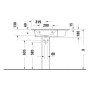 Duravit ME by Starck Meuble vasque avec 1 trou de robinet 83 x 49 cm