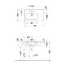 Meuble-lavabo Duravit ME by Starck avec 1 trou de robinet 83 x 49 cm