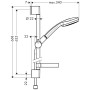 hansgrohe Croma 100 Vario Unica C Set 65 cm - vista tecnica