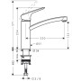 hansgrohe Logis M31 Miscelatore monocomando per cucina 160, 1getto - vista dettagliata