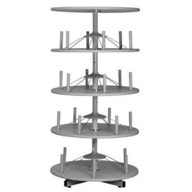 Colonna girevole per raccoglitori Wolfstahl 4 piani, fino a 96 raccoglitori, piani girevoli singolarmente, altezza 163 cm