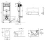 Set WC sospeso Villeroy & Boch Architectura con elemento di montaggio a parete e piastra di comando