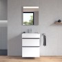 Lavabo meuble Duravit Vero Air avec 1 trou de robinet 60 x 47 cm, avec trop-plein - photo produit