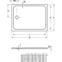 Receveur de douche Villeroy & Boch Lifetime Plus 100 x 80 cm