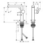 Rubinetto monocomando per lavabo hansgrohe Tecturis E 150 Fine CoolStart risparmio idrico+ senza piletta - immagine prodotto