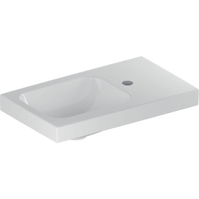 Lavabo Geberit iCon Light 53 cm avec tablette et trou de robinet à gauche