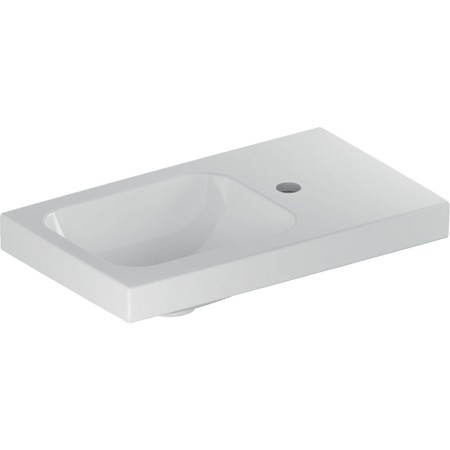 Lavabo Geberit iCon Light 53 cm avec tablette et trou de robinet à gauche