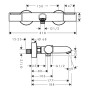 hansgrohe Ecostat Element Wannenthermostat Aufputz - Produktansicht