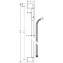Astina doccia hansgrohe Unica Crometta 90 cm - vista tecnica