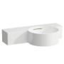 Lavabo LAUFEN Val 55 x 31,5 cm, Étagère à gauche, sans trou de robinet, avec trop-plein