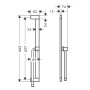 hansgrohe Unica S Puro Brausenstange 65 cm mit Easy Slide Duschkopfhalter und Duschschlauch 160 cm - Produktansicht