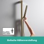 hansgrohe Unica S Puro Brausenstange 65 cm mit Easy Slide Duschkopfhalter und Duschschlauch 160 cm - Detailansicht