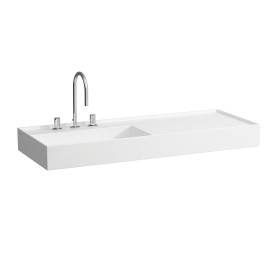 Vasque LAUFEN Kartell 120 x 46 cm, avec tablette à droite, avec 1 trou de robinet