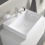 Lavabo Duravit DuraSquare brossé avec 1 trou de robinet, 60 x 47 cm
