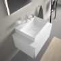 Lavabo Duravit DuraSquare brossé avec 1 trou de robinet, 60 x 47 cm - vue détaillée