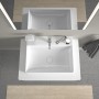 Lavabo Duravit DuraSquare brossé avec 1 trou de robinet, 60 x 47 cm - vue détaillée