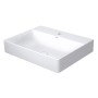Lavabo Duravit DuraSquare brossé avec 1 trou de robinet, 60 x 47 cm - photo produit