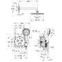 GROHE Grohtherm SmartControl DS UP mit Rainshower Cosmopolitan 210 - Detailansicht