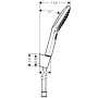 Set doccia hansgrohe Raindance Select E 120 Porter 160 cm - vista dettagliata