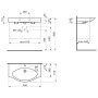 Lavabo LAUFEN Palace 90 cm avec trop-plein et 1 trou de robinet - vue détaillée