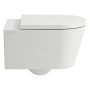 Pack WC suspendu LAUFEN Kartell avec chasse d'eau à fond creux, abattant WC avec frein de chute, EasyFit - vue technique