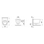 Pack WC suspendu LAUFEN Kartell avec chasse d'eau à fond creux, abattant WC avec frein de chute, EasyFit - photo produit