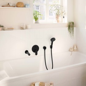 Miscelatore per vasca da bagno a parete hansgrohe Rebris S con combinazione di sicurezza integrata per iBox universale