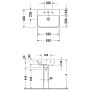 Lavabo Duravit ME by Starck 55 cm avec 1 trou de robinet percé